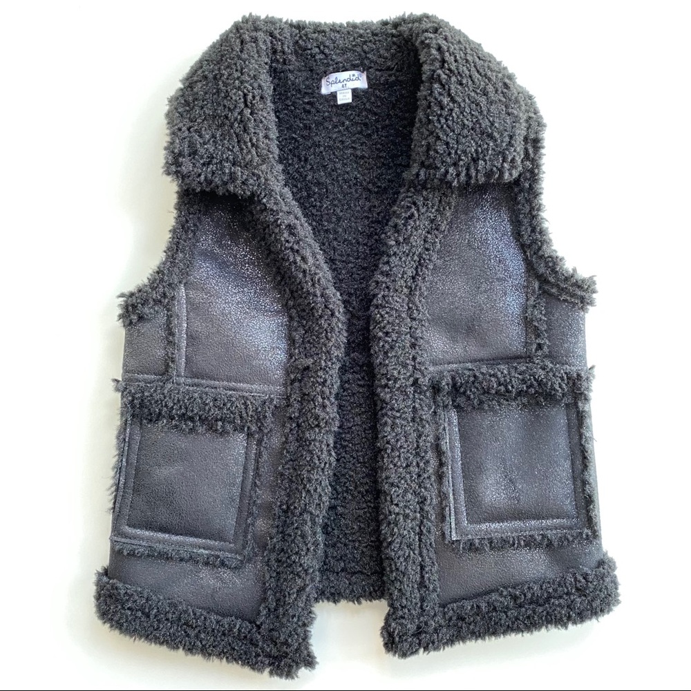 Girls Faux Leather Vest